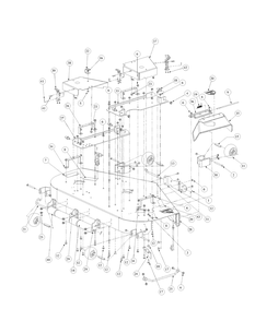 Fabricated Cutter Deck Diagram and Parts List for M48-KW (53BB5DAV150-19-HP)(2003 1/2) Cub Cadet Lawn Tractor